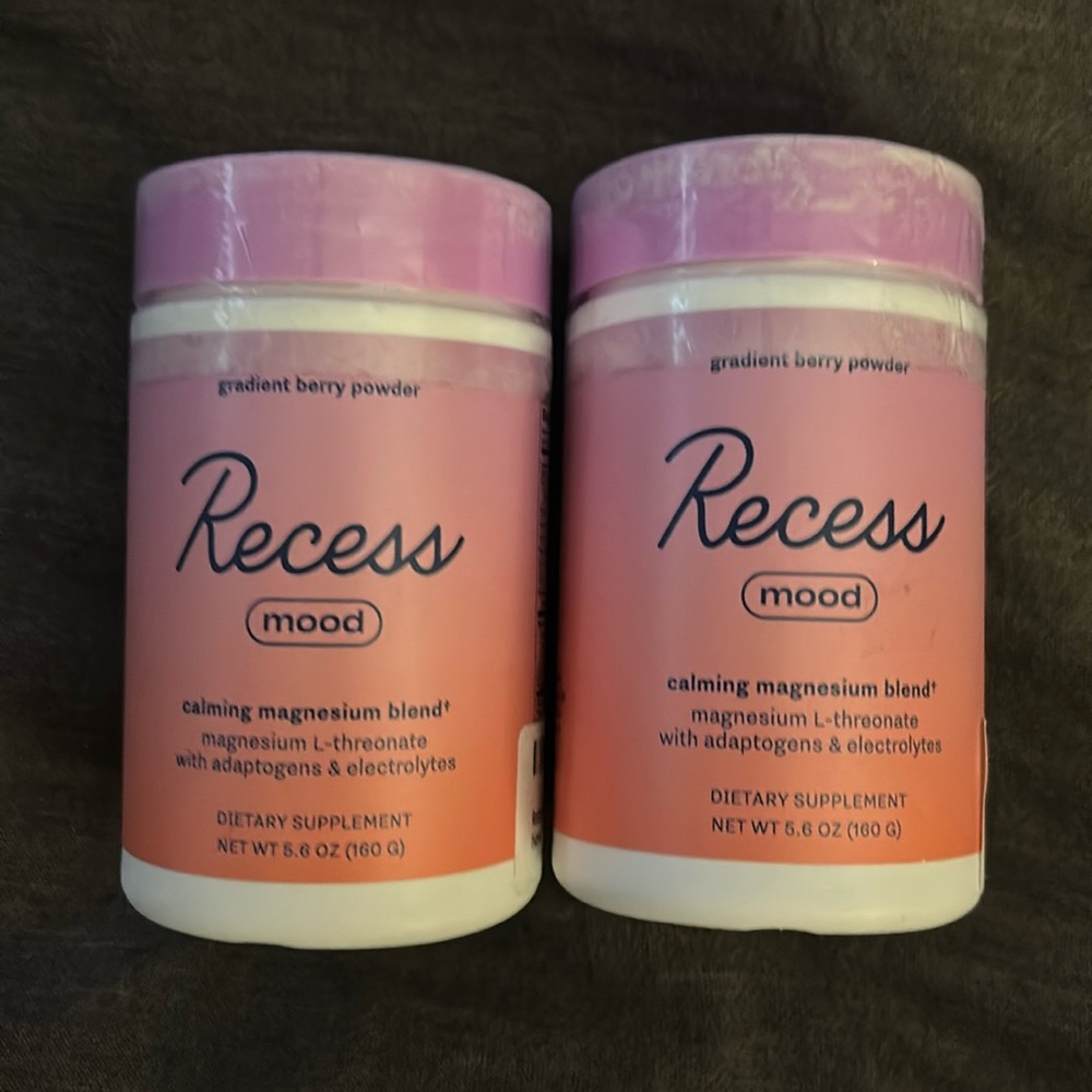 - Recess mood calming magnesium blend -2 jars 5.6 oz each
